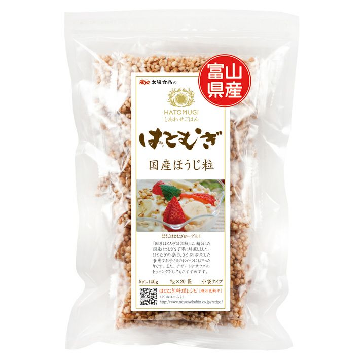 太陽食品の はとむぎ 国産ほうじ粒・小袋タイプ 7g×20 （国産はとむぎほうじ粒）｜太陽食品｜《公式》自然食品・有機米かねこや