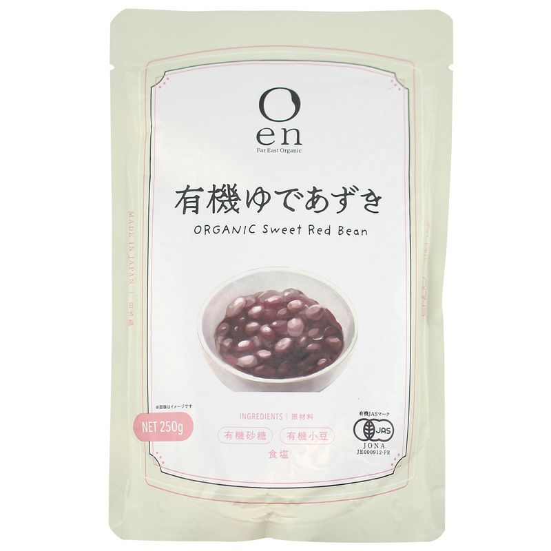 有機ゆであずき 250g
