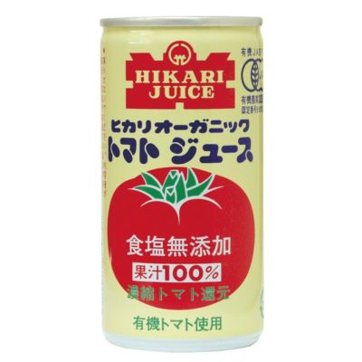 ヒカリ オーガニックトマトジュース（無塩） 190g