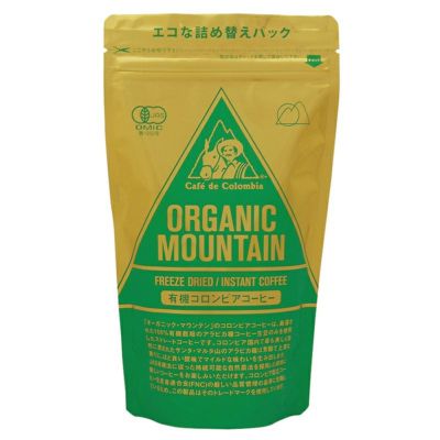 オーガニックマウンテン有機インスタントコーヒー（袋） 80g