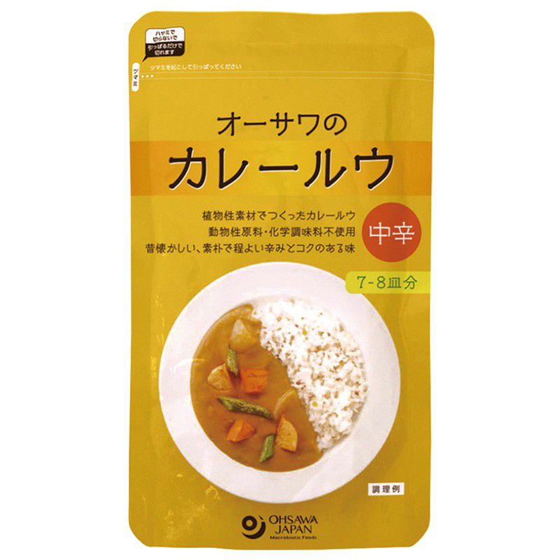 オーサワのカレールウ 中辛 160g オーサワジャパン 取寄せ 公式 自然食品 有機米かねこや