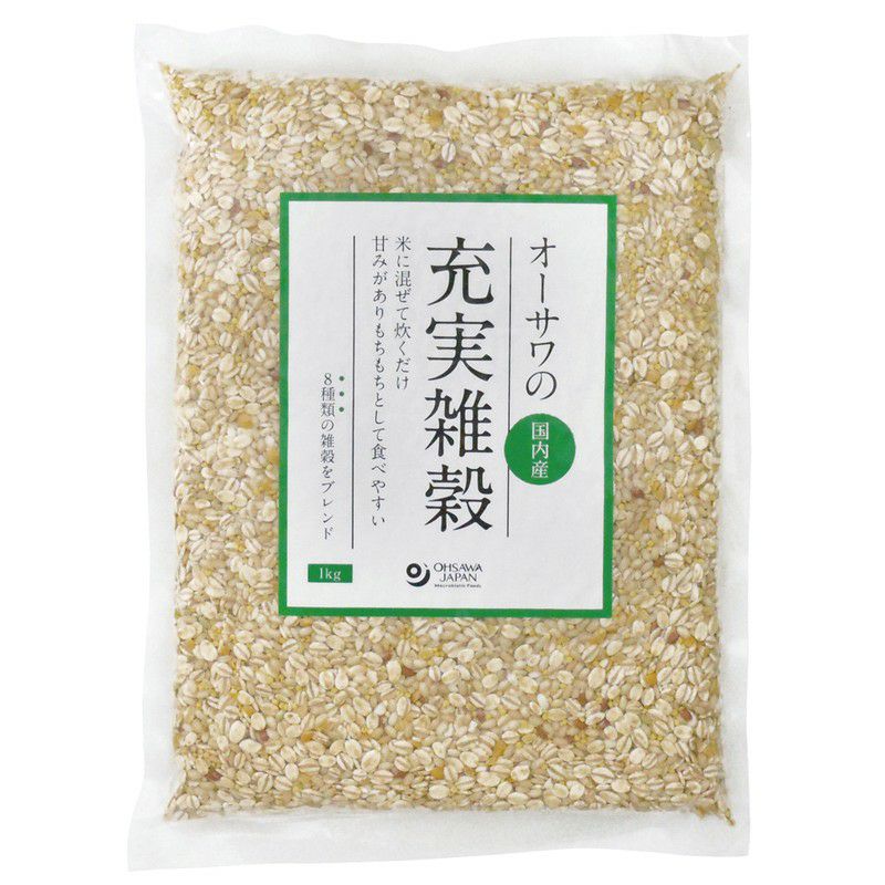 オーサワの充実雑穀（国内産) 1kg｜オーサワジャパン 【取寄せ】｜《公式》自然食品・有機米かねこや