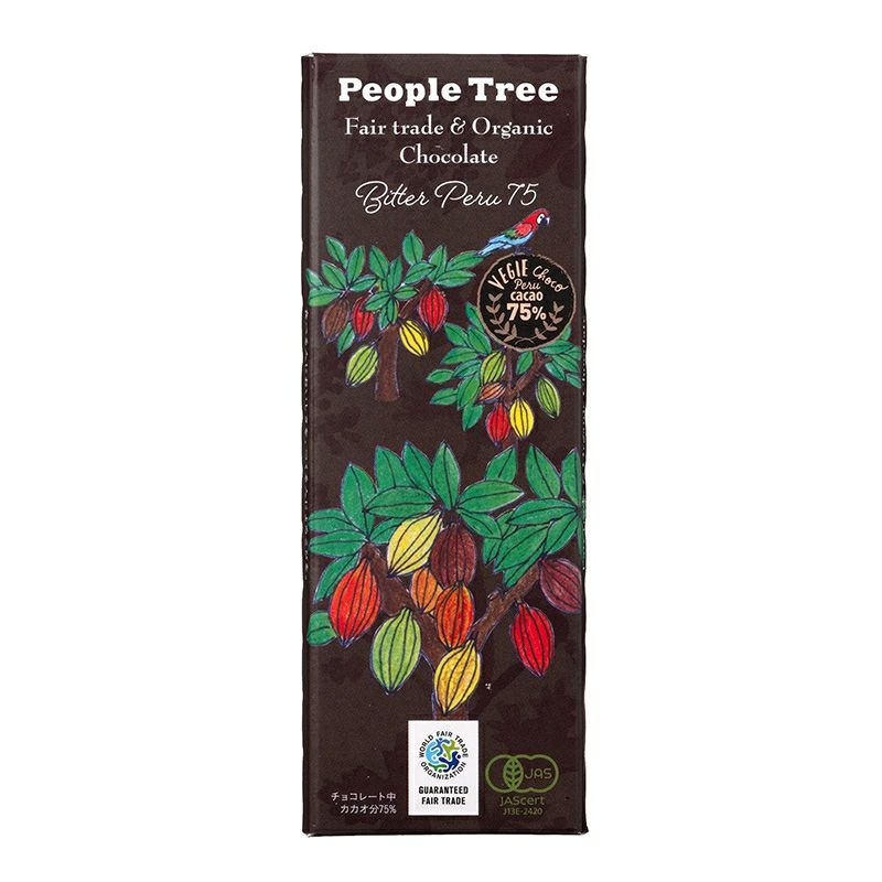 フェアトレード・板チョコ（オーガニック ペルー７５）People Tree 50g