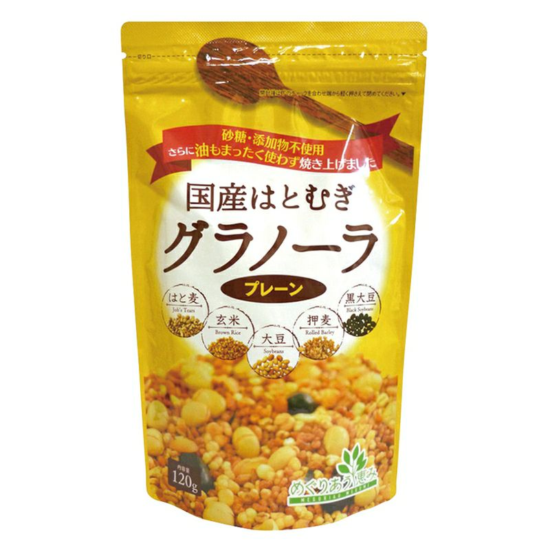 国産はとむぎグラノーラ 120g｜小川生薬 【取寄せ】｜《公式》自然食品・有機米かねこや