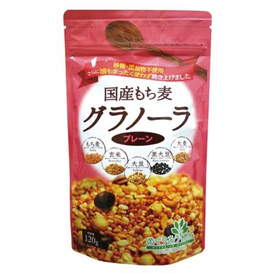 国産もち麦グラノーラ 1g 小川生薬 取寄せ 公式 自然食品 有機米かねこや