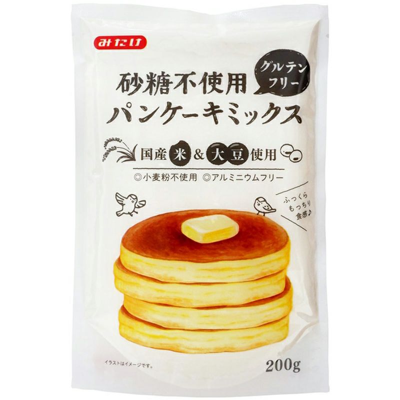 砂糖不使用 グルテンフリーパンケーキミックス 200g｜みたけ食品工業