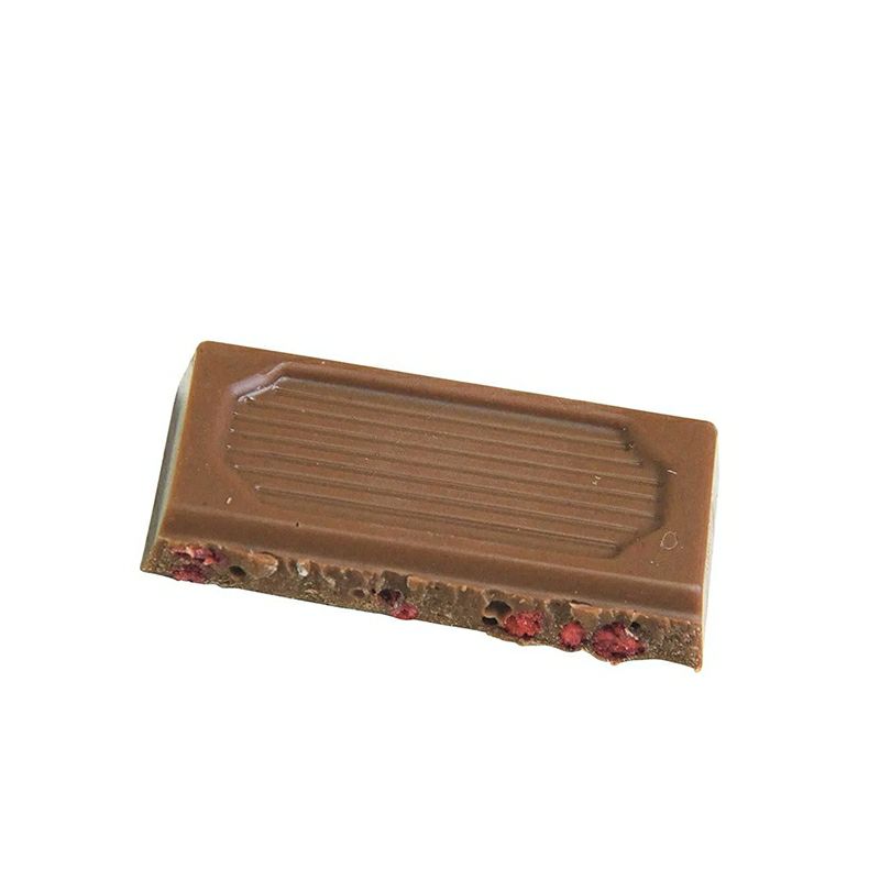 フェアトレード・板チョコ（ラズベリー）People Tree 50g中身