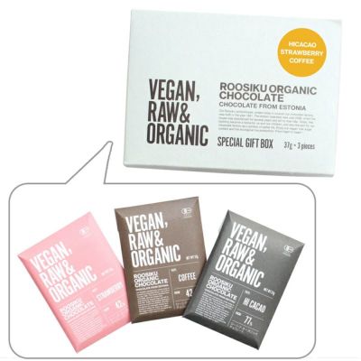 ローシク オーガニック チョコレートギフトＢＯＸ ３種各１枚