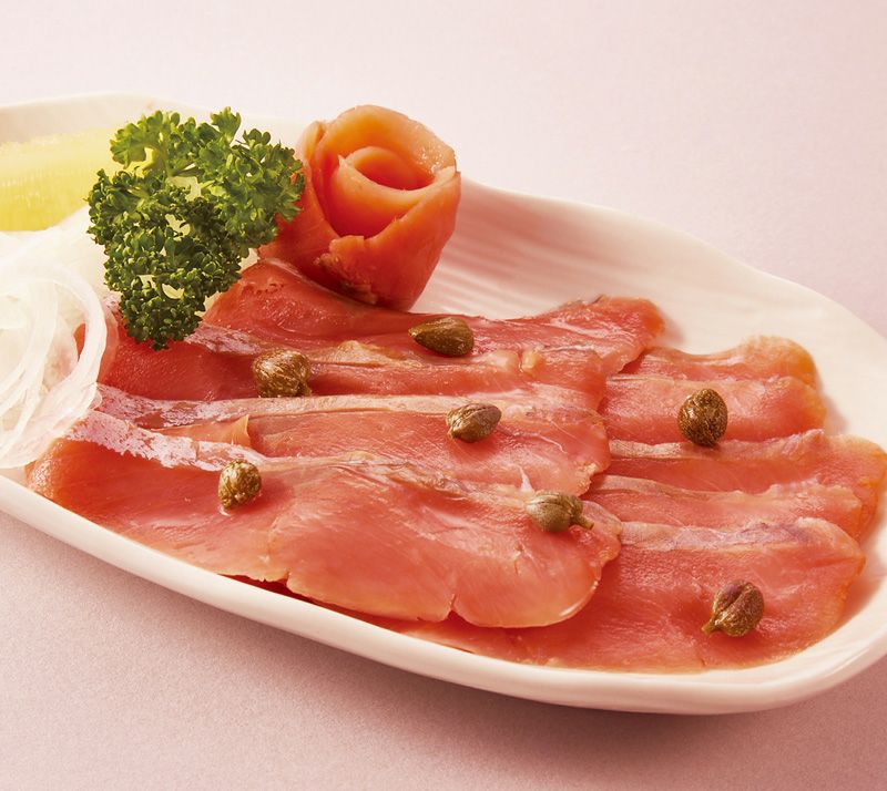 55】北海道産秋鮭スモークサーモンスライス　100g｜＜冷凍＞｜《公式》自然食品・有機米かねこや