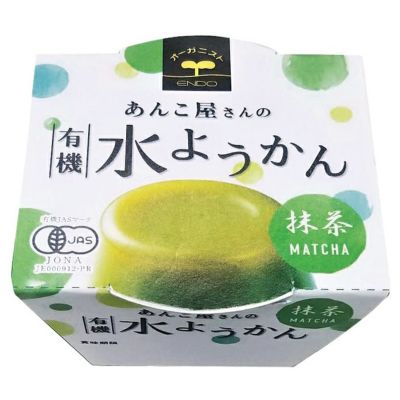 あんこ屋さんの有機水ようかん（抹茶) 100g｜遠藤製餡