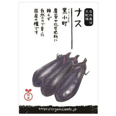 国産・自然農法交配種 ナス黒小町 0.1ml・約15粒