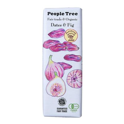 People Tree （有機デーツ＆フィグ） フェアトレード・板チョコ 50g｜フェアトレードカンパニー