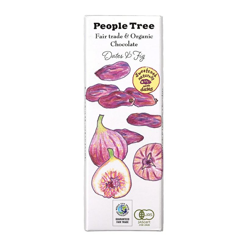 People Tree （有機デーツ＆フィグ） フェアトレード・板チョコ 50g｜フェアトレードカンパニー