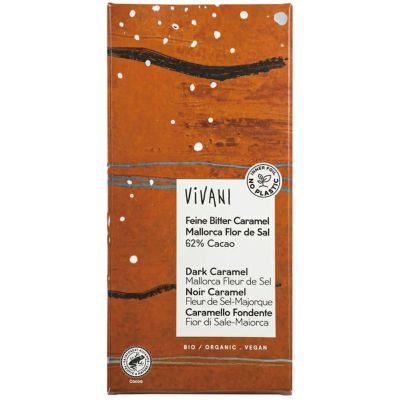 ViVANI オーガニック塩キャラメルチョコレート 80g｜アスプルンド