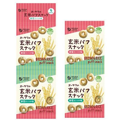 オーサワの玄米パフスナック 野菜コンソメ味 32g（8g×4P)｜オーサワジャパン 【取寄せ】