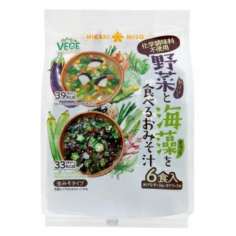 野菜と海藻を食べるおみそ汁 6食｜ひかり味噌