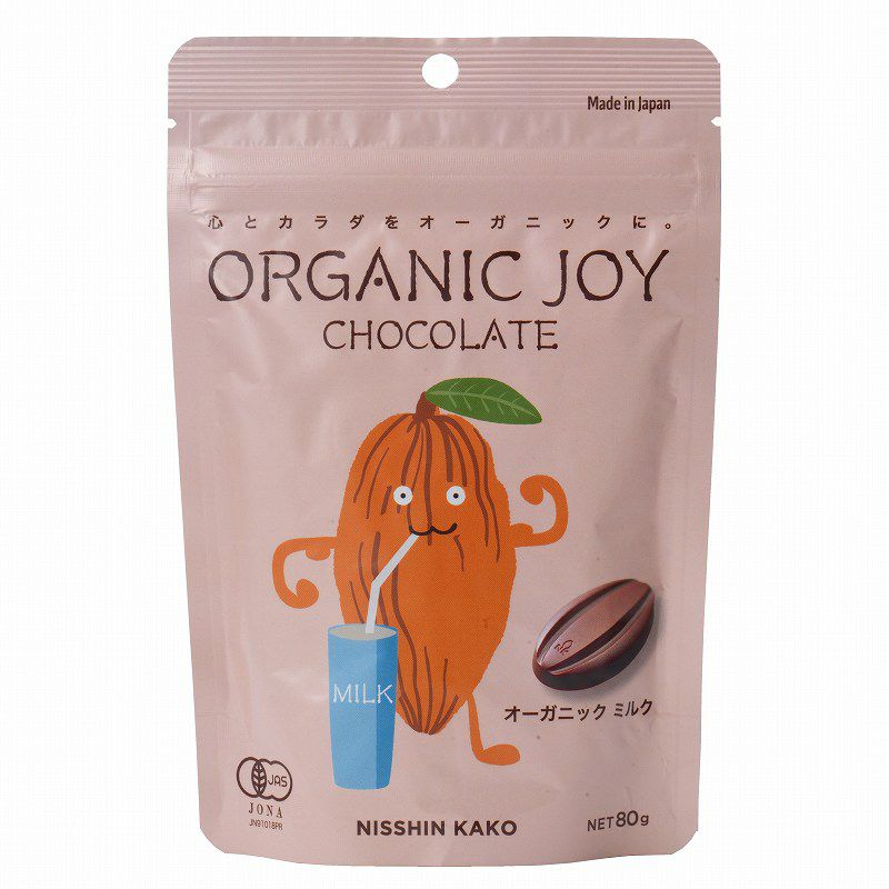 ＯＲＧＡＮＩＣ ＪＯＹ ＣＨＯＣＯＬＡＴＥ オーガニックミルク 80g