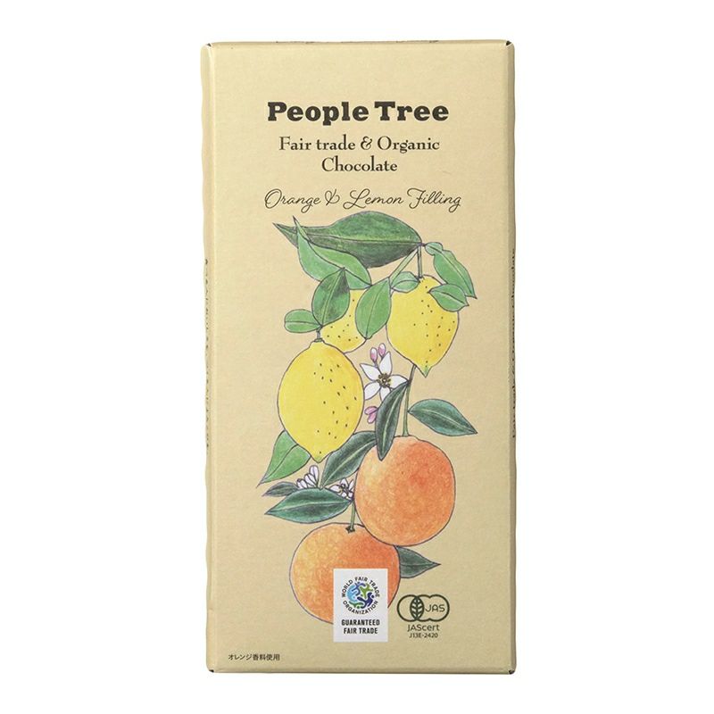 People Tree（有機オレンジ＆レモンフィリング ）フェアトレード・チョコレート 85g